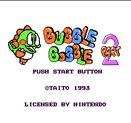Bubble Bobble Part 2 (USA) Title Screen
